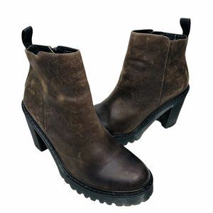Dr Martens Magdalena Zip Leather Ankle Boots Sz 11